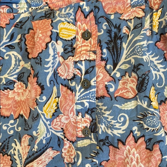 LOFT Blue Floral Skirt - Picture 4 of 4